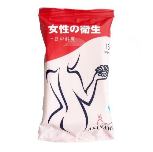 Влажные салфетки Akinawa для интимной гигиены с экстрактом ромашки, 15шт