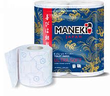 Туалетная бумага Maneki "Okean" c ароматом океан. бриза 4 рулона