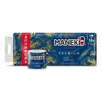 Туалетная бумага Maneki "Okean" c ароматом океан. бриза 1 рулон