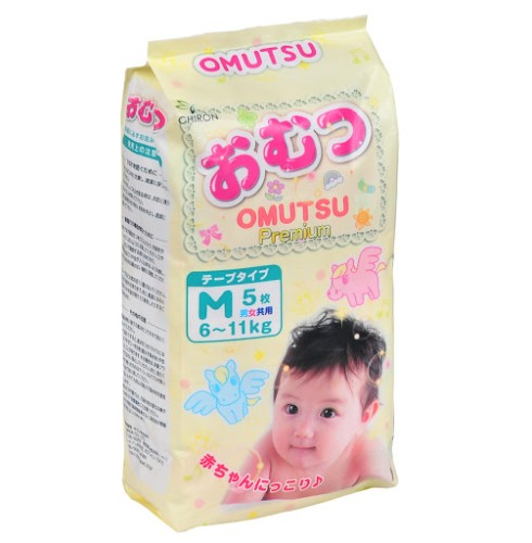 Omutsu Подгузники детские M (6-11 кг), 5шт