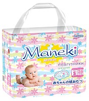 Maneki (Fantasy) МИНИ подгузники S, 26шт (4-8кг)