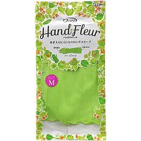 Перчатки "Hand Fleur" виниловые (размер M) зеленые