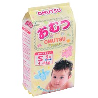 Omutsu Подгузники детские S (4-8 кг), 5шт
