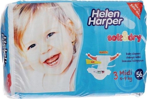 Helen Harper детские подгузники Soft Dry Midi (4-9кг) 56шт