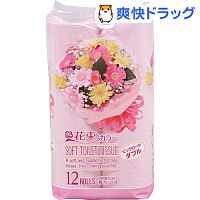 Туалетная бумага Marutomi "Сolor Bunch of Flowers" двухслойная 12 рулонов
