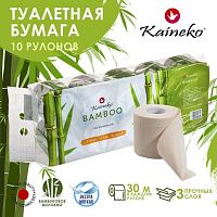 Туалетная бумага Kaineko "Bamboo" трехслойная жасмин 1 рулон