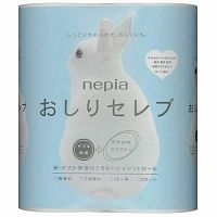 Туалетная бумага Nepia "Comfort" двухслойная, увлажняющая 4 рулона