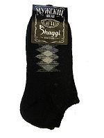 Носки мужские короткие Shaggi теплые, черные р. 41-44