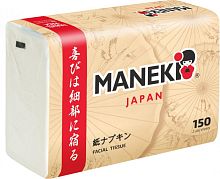 Салфетки бумажные Maneki Kabi 2 слоя 150 шт. м/у
