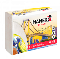 Полотенца бумажные Maneki DREAM лист.Z-сложение 1сл. белые (230х225мм) 200шт