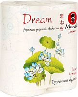 Туалетная бумага Maneki "Dream" трехслойная с ароматом утренней свежести 4 рулона
