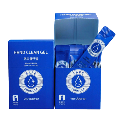 Дезинфицирующее и очищающее средство для рук Verobene "Hand Gel Safe Formula" (в коробке 30 шт), 3мл