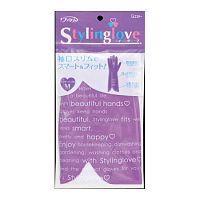 Перчатки "Family-Stylinglove" виниловые с антибактериальным эффектом размер М (Purple Fairy)