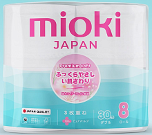 Туалетная бумага MIOKI 3-х слойная 30м 8шт